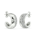 0.75 Ctw Lab Grown Half Wave Huggie