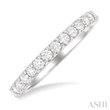 1 Ctw Round Cut Diamond Eternity Wedding Band in 14K White Gold