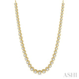3 Ctw Round Cut Diamond Illusion Necklace in 10K Yellow Gold