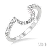 1/4 Ctw Round Cut Diamond Wedding Band in 14K White Gold