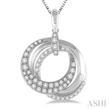 3/4 Ctw Round Cut Diamond Pendant in 14K White Gold with Chain