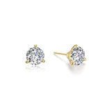 1 CTW 3 Prong Martini Stud Earrings