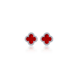 0.4 CTW Halo Stud Earrings