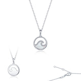 Seafoam Mother Of Pearl Pendant Necklace