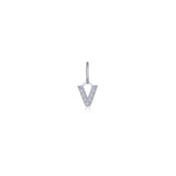 Letter V Charm Pendant