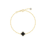 Black Onyx Paperclip Bracelet