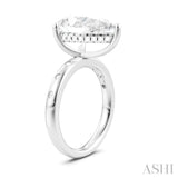 1/5 Ctw Akari Pear Shape Round Cut Diamond Semi-Mount Engagement Ring in 14K White Gold