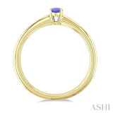 5X3 MM Oval Shape Tanzanite Semi-Precious Solitaire Ring in 14K Yellow Gold
