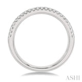 1/3 Ctw Round Cut Diamond Wedding Band in 14K White Gold