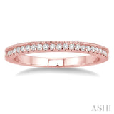1/6 Ctw Round Cut Diamond Matching Wedding Band in 14K Rose Gold