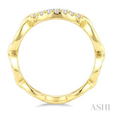 1/6 Ctw Open Link Round Cut Diamond Fashion Ring in 14K Yellow Gold