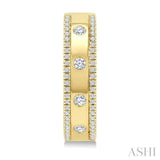 1/2 Ctw Flush Set Round Cut Diamond Fashion Huggie Earrings in 14K Yellow Gold