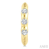1/10 Ctw Round Cut Diamond huggie Fashion Hoop Earrings in 10K Yellow Gold