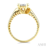 1/3 Ctw Lovebright Tapered Open Center Circular Shape Round Cut Diamond Fashion Ring in 14K Yellow and White Gold
