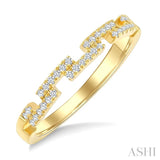 1/6 Ctw Round Cut Diamond Stackable Band in 10K Yellow Gold