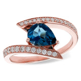 14KT Gold Ladies Blue Topaz Fashion Ring