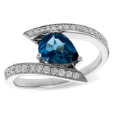14KT Gold Ladies Blue Topaz Fashion Ring