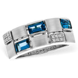 14KT Gold Ladies Blue Topaz Fashion Ring