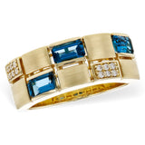 14KT Gold Ladies Blue Topaz Fashion Ring