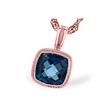 14KT Gold Blue Topaz Necklace