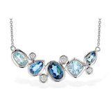14KT Gold Blue Topaz Necklace