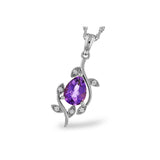 14KT Gold Amethyst Necklace