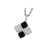 14KT Gold Onyx & Diamond Necklace