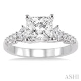 1/2 Ctw Diamond Semi-Mount Engagement Ring in 14K White Gold