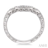 1/6 ctw Round Cut Diamond Matching Wedding Band in 14K White Gold