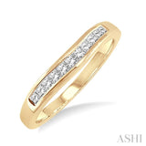 1/4 ctw Princess Cut Diamond Matching Wedding Band in 14K Yellow Gold