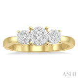 1/3 ctw Lovebright Round Cut Diamond Ring in 14K Yellow and White Gold