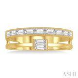 1/2 ctw Split Baguette Diamond Fashion Ring in 14K Yellow Gold