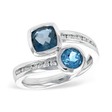 14KT Gold Ladies Blue Topaz Fashion Ring