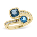 14KT Gold Ladies Blue Topaz Fashion Ring