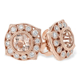 14KT Gold Morganite Earrings