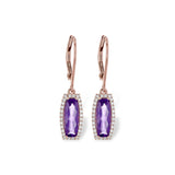 14KT Gold Amethyst Earrings