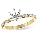 14KT Gold Diamond Semi-Mount Engagement Ring