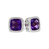 14KT Gold Amethyst Earrings
