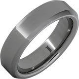 Rugged TungstenTM Ring with Beveled Edges