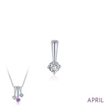 April Birthstone Love Pendant