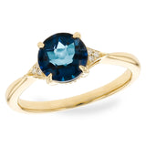 14KT Gold Ladies Blue Topaz Fashion Ring