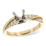 14KT Gold Semi-Mount Engagement Ring