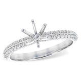 14KT Gold Semi-Mount Engagement Ring