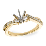14KT Gold Semi-Mount Engagement Ring
