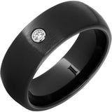 Diamond Dome - Black Diamond Ceramic Ring with Diamond