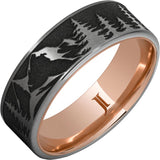 Hidden Gold 10k Inlay Rugged Tungsten Ring