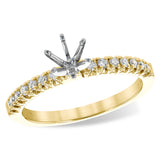 14KT Gold Semi-Mount Engagement Ring