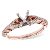 14KT Gold Semi-Mount Engagement Ring