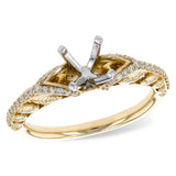 14KT Gold Semi-Mount Engagement Ring