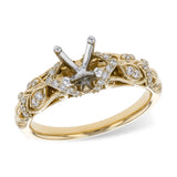 14KT Gold Semi-Mount Engagement Ring